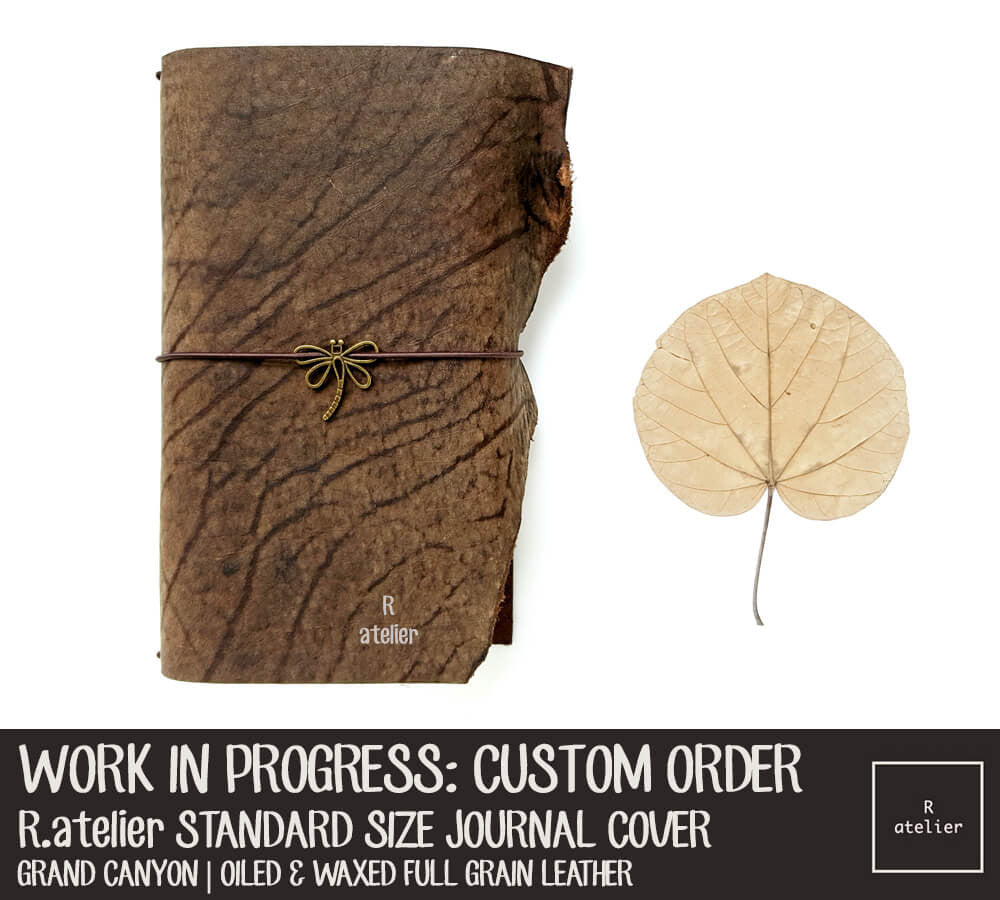 WORK IN PROGRESS: R.atelier Grand Canyon Standard Size Leather Notebook Cover