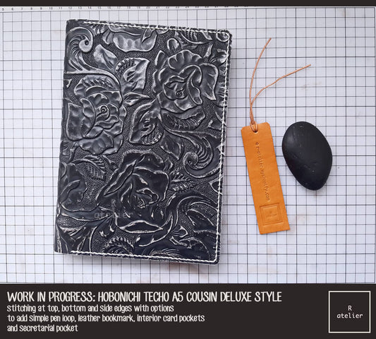 WORK IN PROGRESS UPDATE: R.atelier Hobonichi Techo A5 Cousin Leather Journal Cover