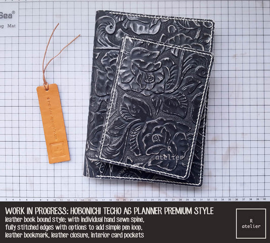 WORK IN PROGRESS UPDATE: R.atelier Hobonichi Techo A6 Leather Journal Cover