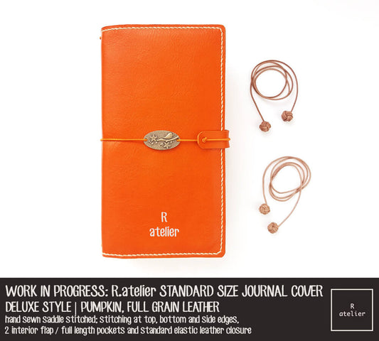 WORK IN PROGRESS: R.atelier Pumpkin Standard Deluxe Leather Notebook Cover