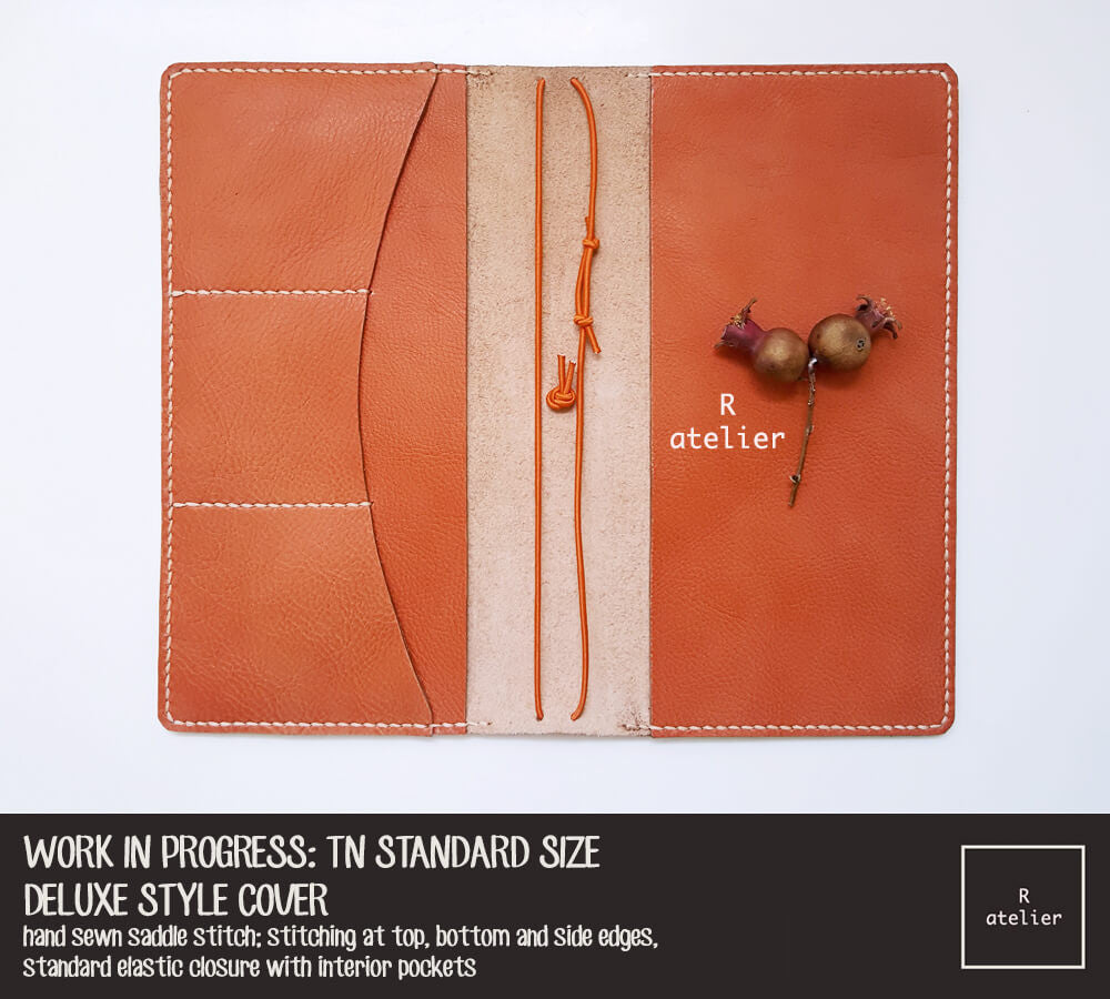 WORK IN PROGRESS: R.atelier TN Standard Size Leather Cover | Pumpkin