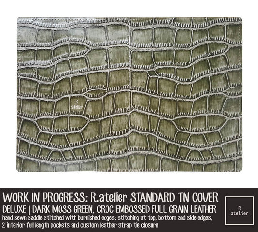 Work in Progress: R.atelier Dark Moss Green Standard TN Leather Journal Cover