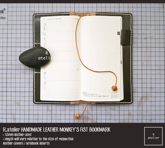 AVAILABLE SOON!  R.atelier Handmade Leather Monkey's Fist Bookmark