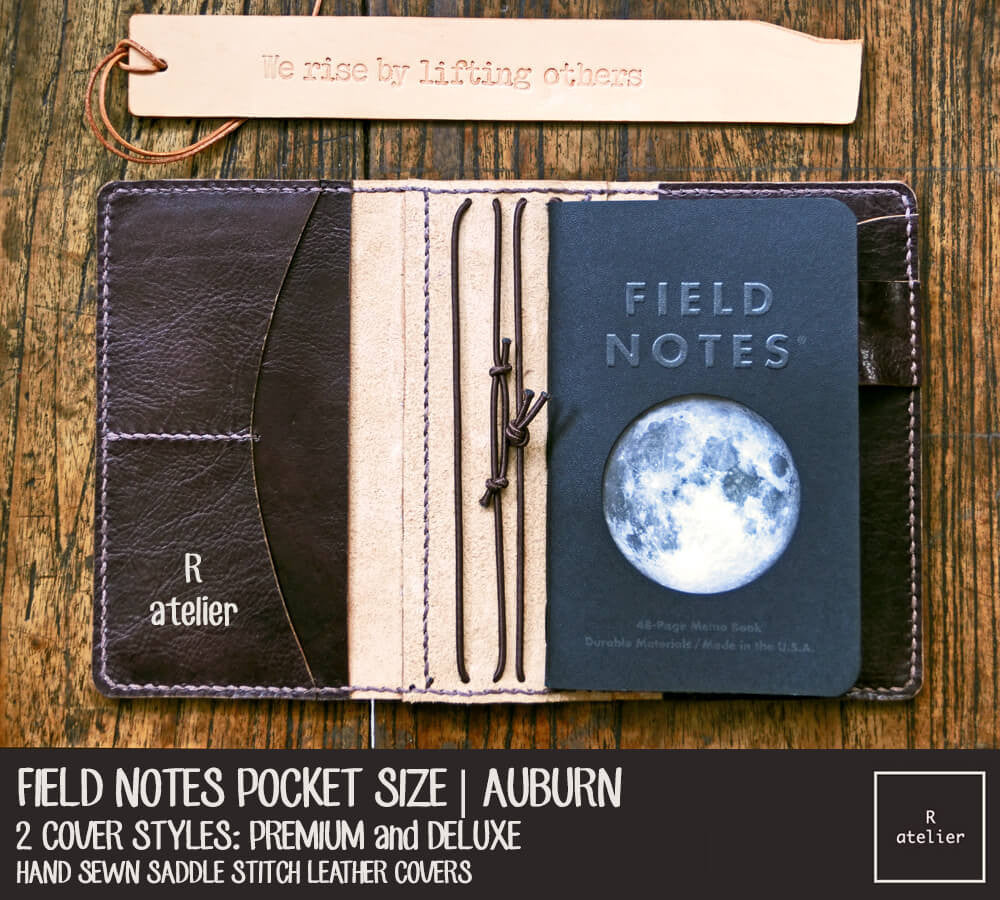 R.atelier POCKET SIZE FIELD NOTES LEATHER JOURNAL COVERS