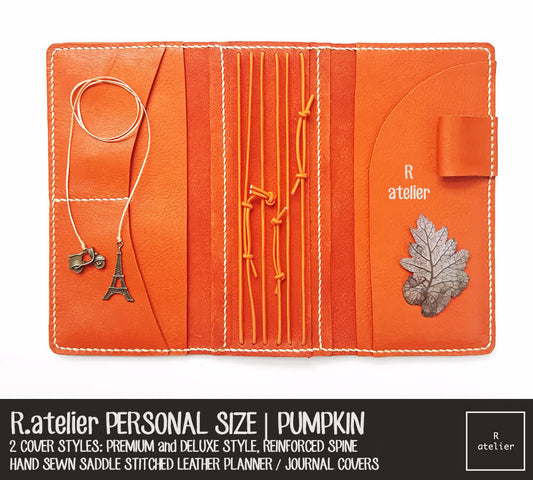 WORK IN PROGRESS: R.atelier Pumpkin Premium Personal Size Leather Notebook Cover
