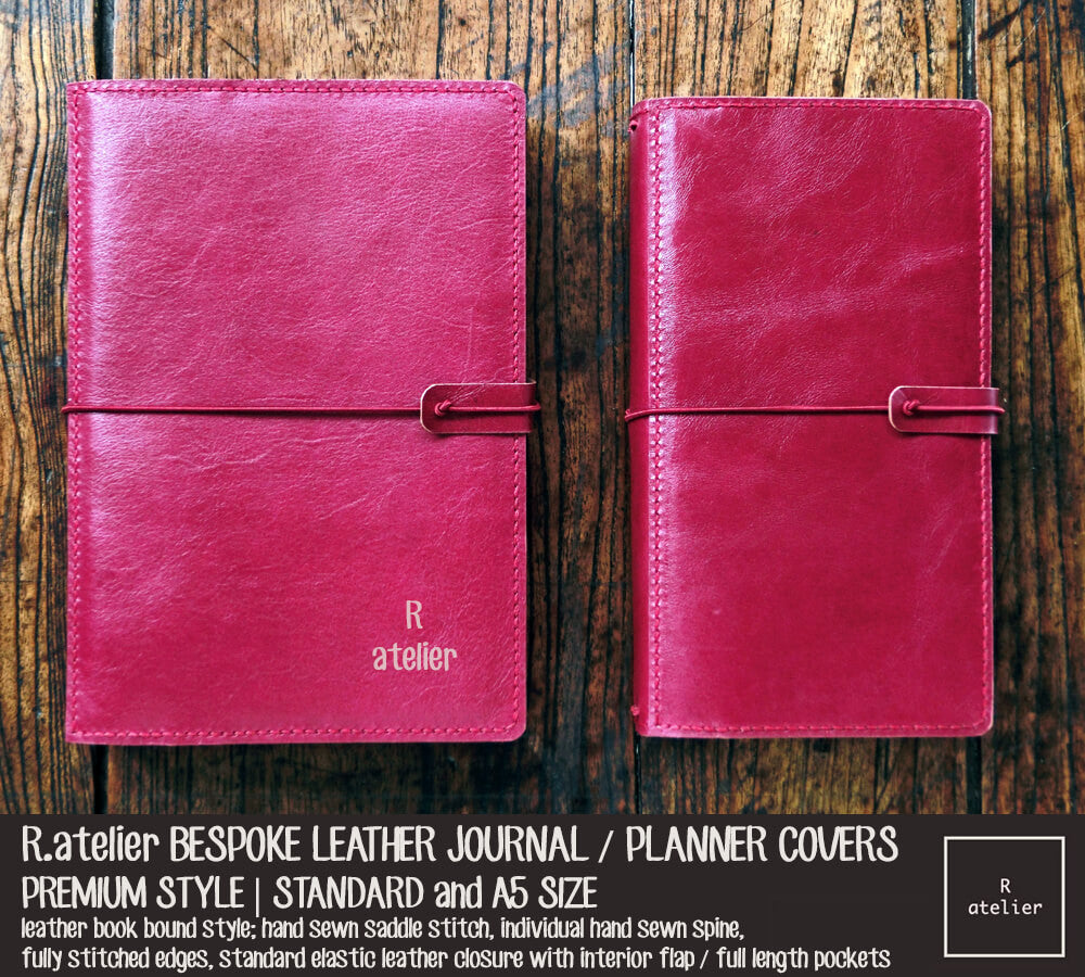 R.atelier BESPOKE HANDMADE LEATHER JOURNAL / PLANNER COVERS