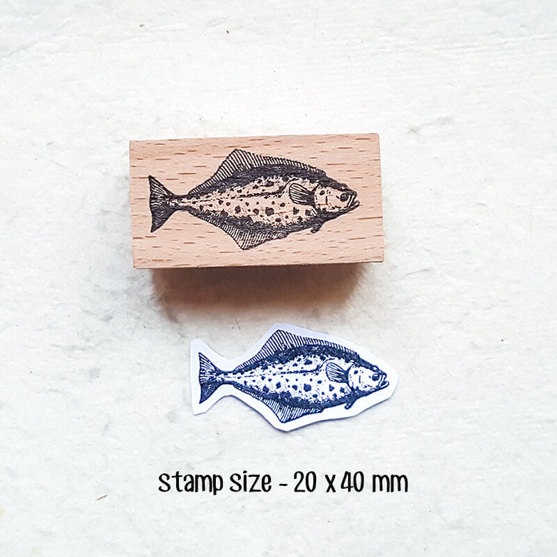 Ocean Saltwater Fish Scrapbooking Wooden Stamp