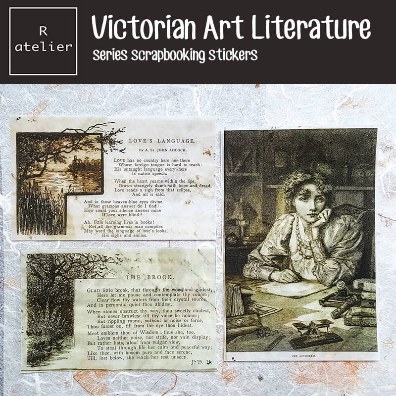 Victorian Art & Literature Series | Scrapbooking Washi Stickers