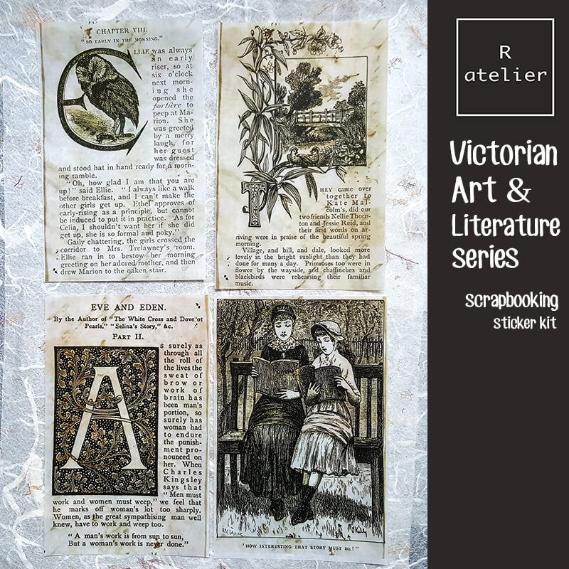 Victorian Art & Literature Series | Scrapbooking Washi Stickers