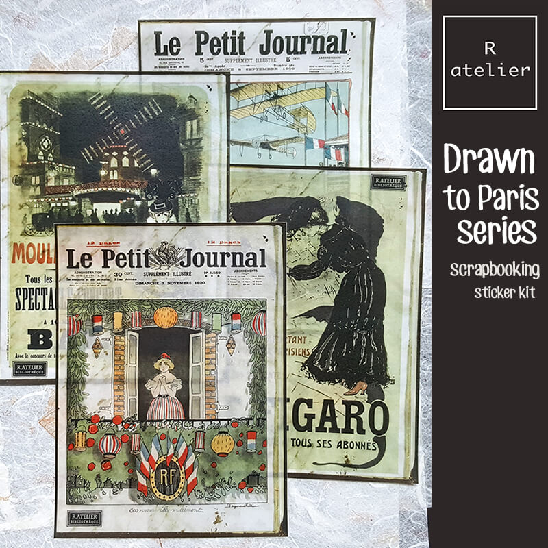 Drawn to Paris Series Scrapbooking Washi Stickers