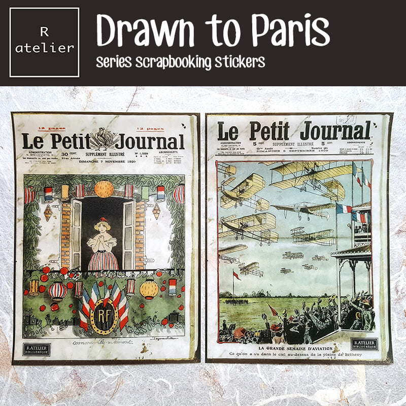 Drawn to Paris Series Scrapbooking Washi Stickers