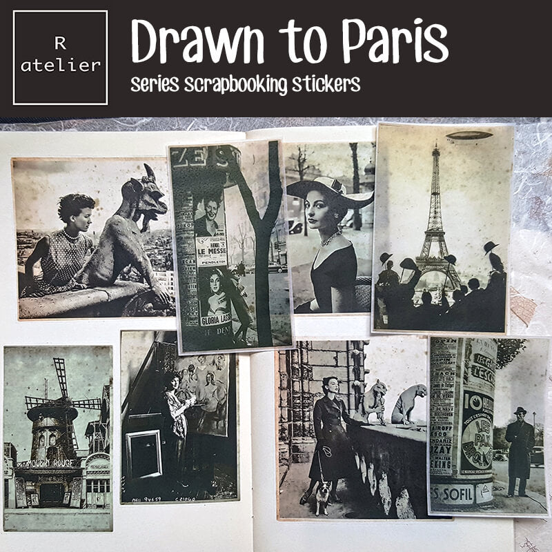 Drawn to Paris Series Scrapbooking Washi Stickers