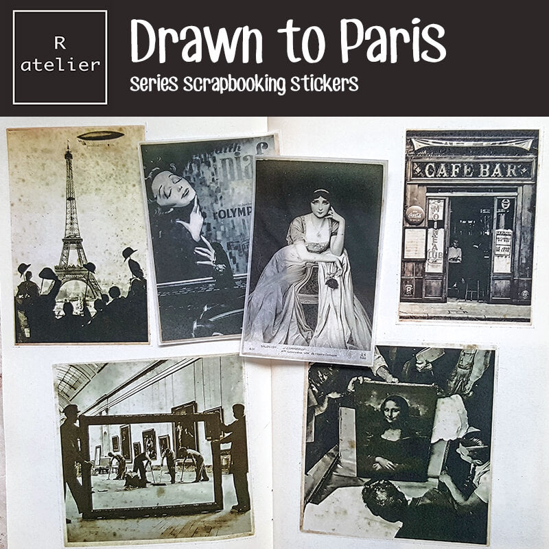 Drawn to Paris Series Scrapbooking Washi Stickers