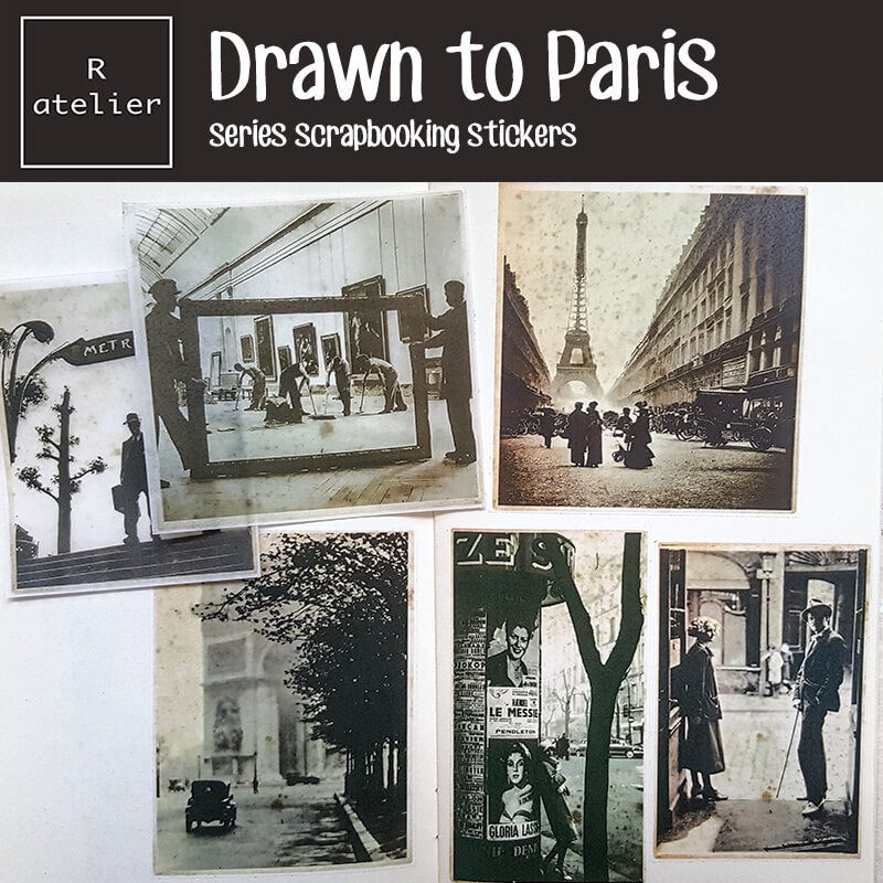 Drawn to Paris Series Scrapbooking Washi Stickers