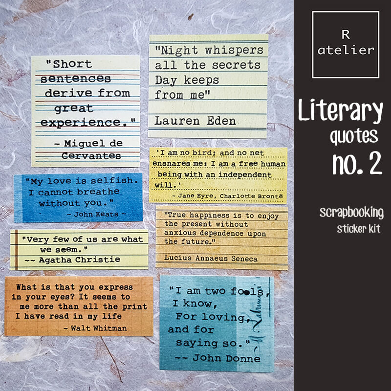 Literary Quotes | Scrapbooking Decorative Stickers