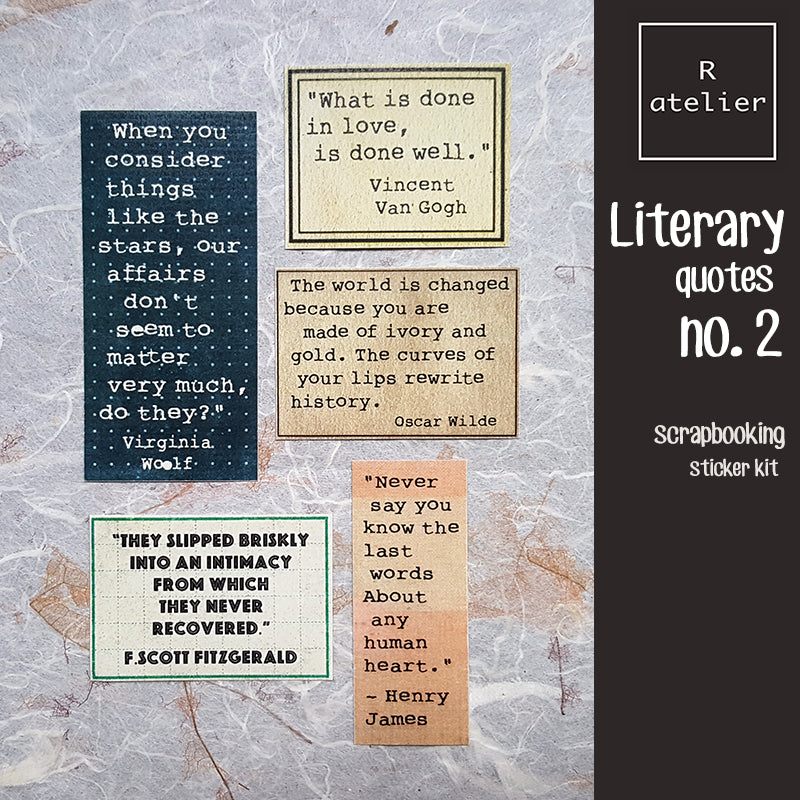 Literary Quotes | Scrapbooking Decorative Stickers