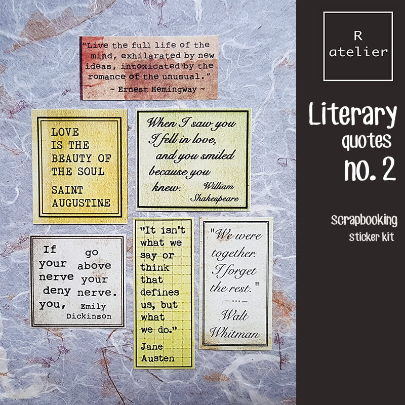 Literary Quotes | Scrapbooking Decorative Stickers