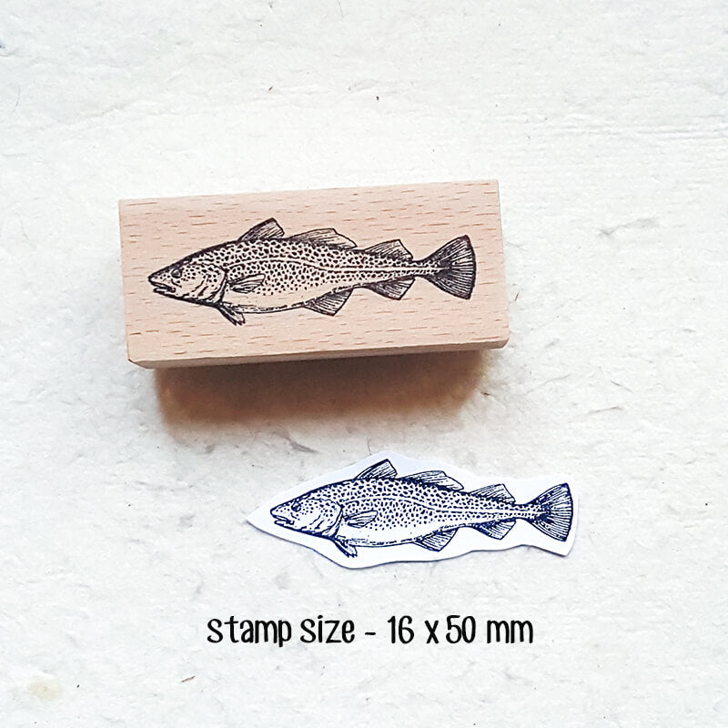 Ocean Saltwater Fish Scrapbooking Wooden Stamp