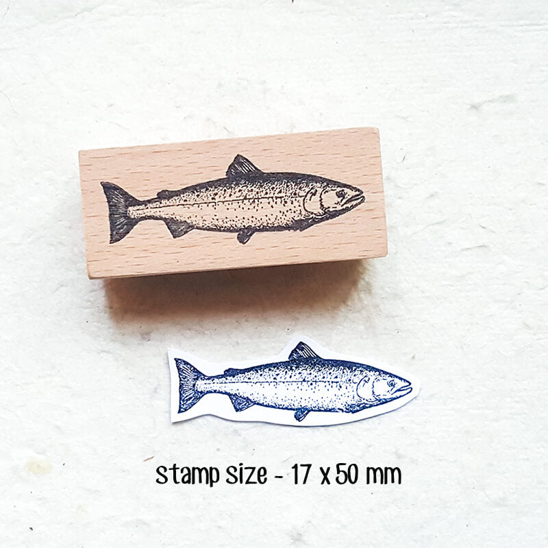 Ocean Saltwater Fish Scrapbooking Wooden Stamp