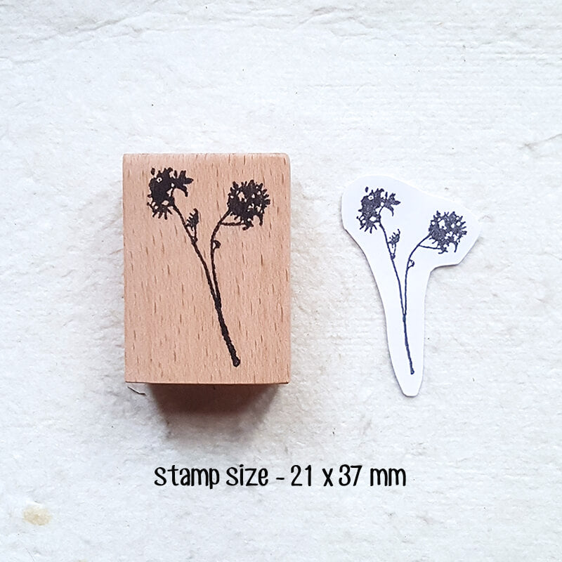 Chinoiserie Botanical Silhouette Scrapbooking Wooden Stamp