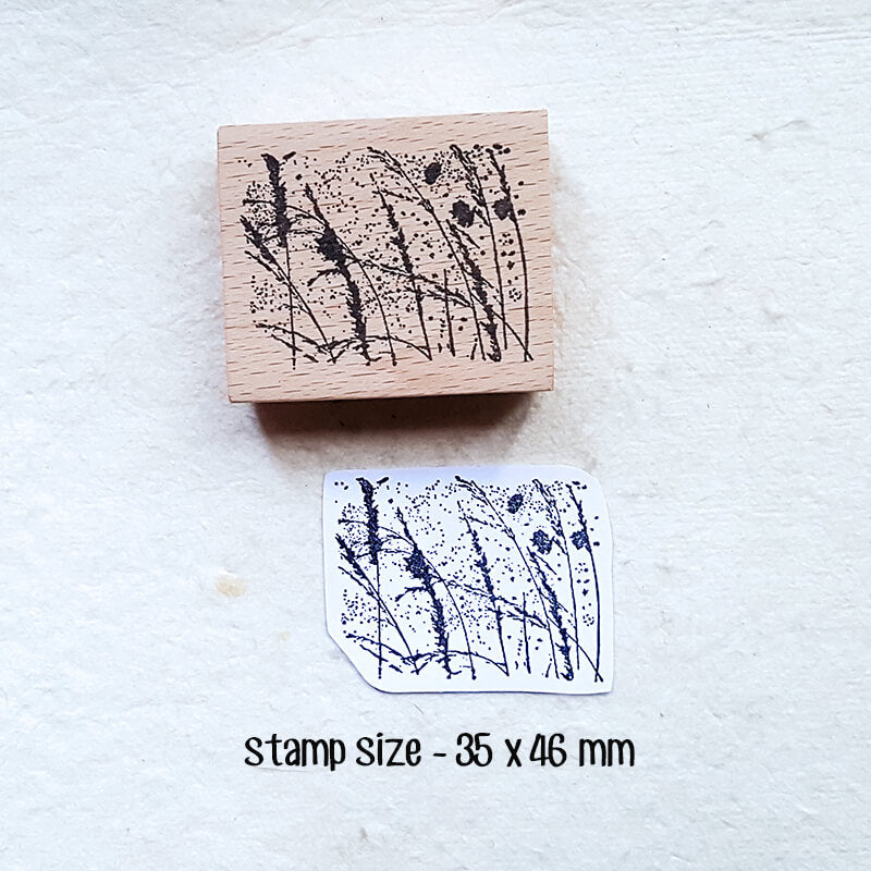 Chinoiserie Botanical Silhouette Scrapbooking Wooden Stamp