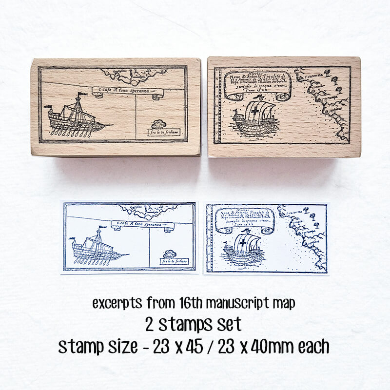 Tall Ships Galleons Age of Discovery Scrapbooking Stamp