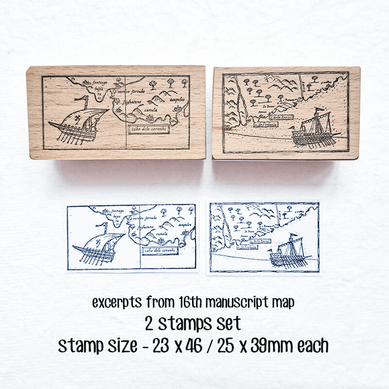 Tall Ships Galleons Age of Discovery Scrapbooking Stamp