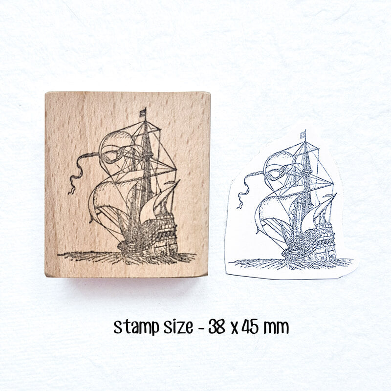 Tall Ships Galleons Age of Discovery Scrapbooking Stamp