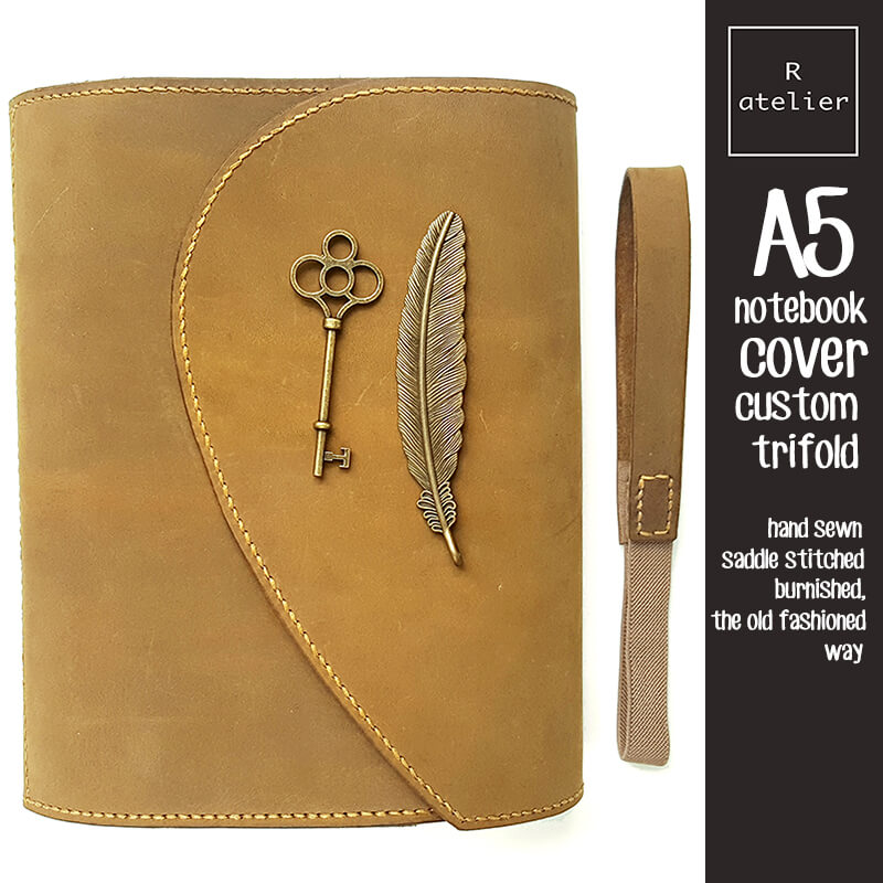 R.atelier A5 Trifold TN Leather Notebook Folio Cover