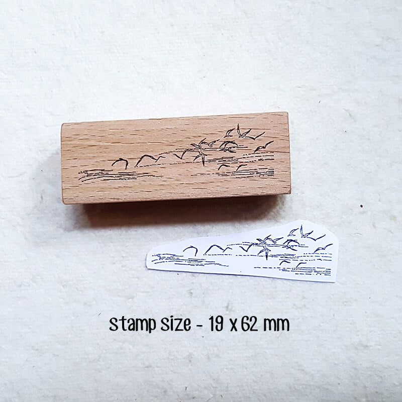 Travelogue City Landmarks Scrapbooking Wooden Stamp