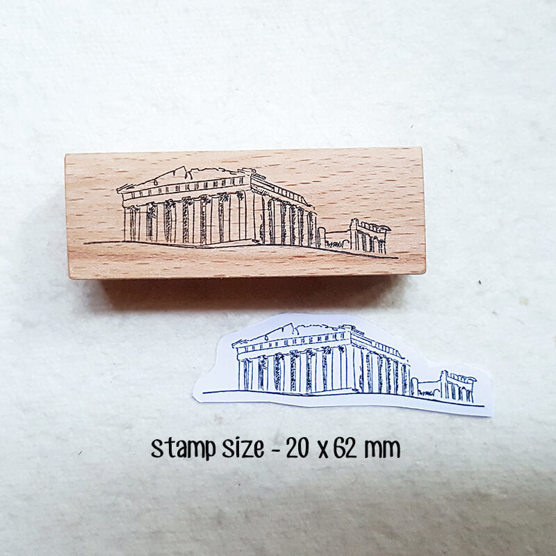 Travelogue City Landmarks Scrapbooking Wooden Stamp