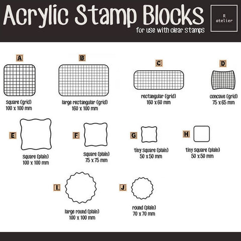 Stamp Blocks Acrylic Clear Stamping Blocks