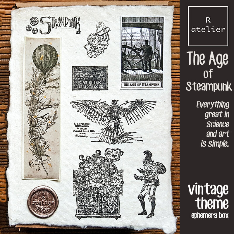 The Age of Steampunk Junk Journaling Scrapbooking Box