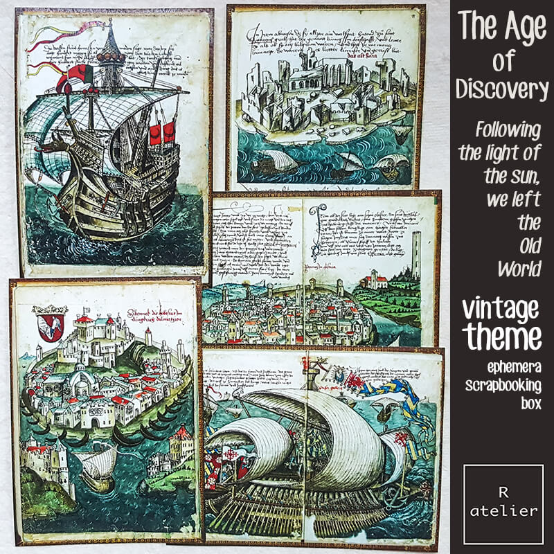 The Age of Discovery Junk Journaling Ephemera Scrapbooking Box