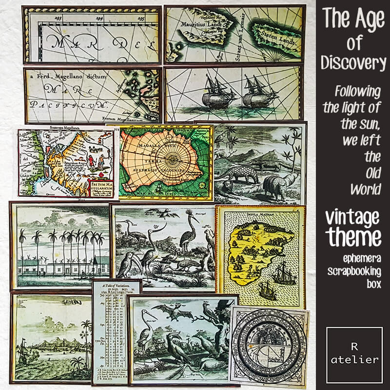 The Age of Discovery Junk Journaling Ephemera Scrapbooking Box