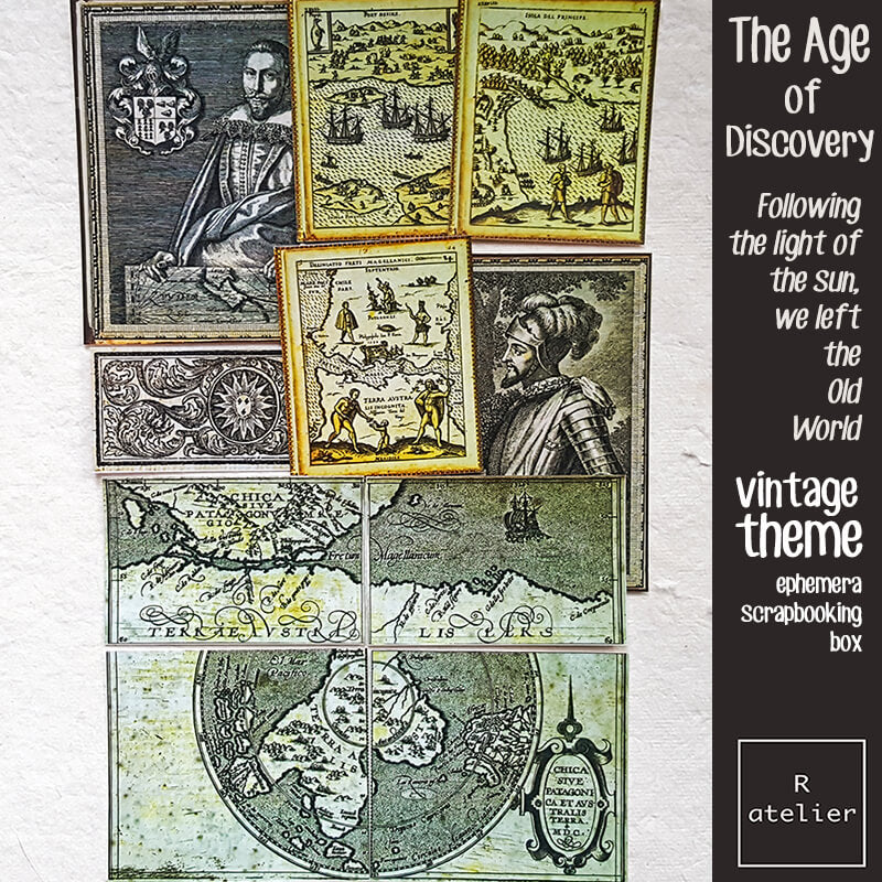 The Age of Discovery Junk Journaling Ephemera Scrapbooking Box