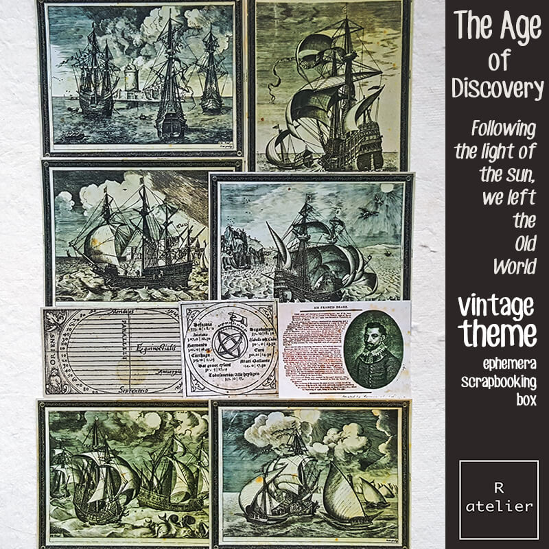 The Age of Discovery Junk Journaling Ephemera Scrapbooking Box