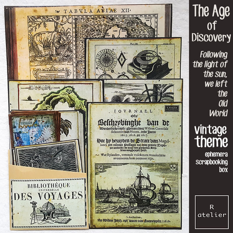 The Age of Discovery Junk Journaling Ephemera Scrapbooking Box