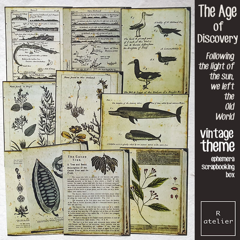 The Age of Discovery Junk Journaling Ephemera Scrapbooking Box