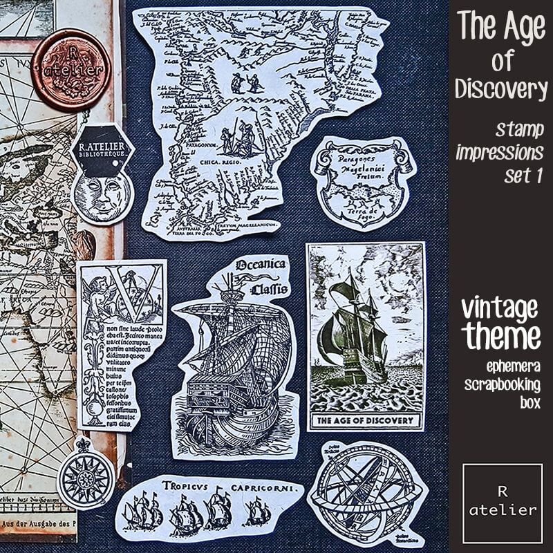 The Age of Discovery Junk Journaling Ephemera Scrapbooking Box