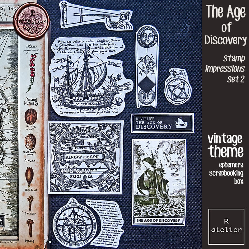 The Age of Discovery Junk Journaling Ephemera Scrapbooking Box