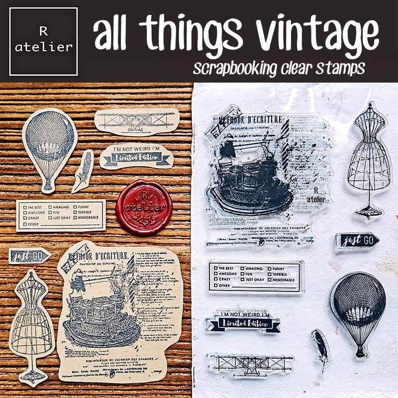 All Things Vintage Series Scrapbooking Clear Stamps