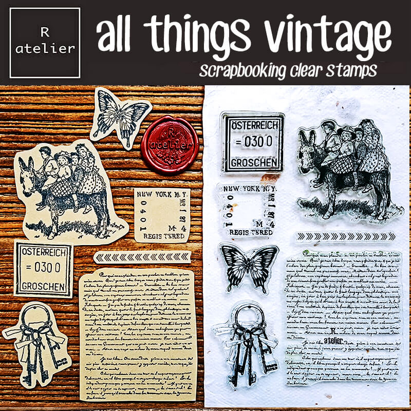 All Things Vintage Series Scrapbooking Clear Stamps