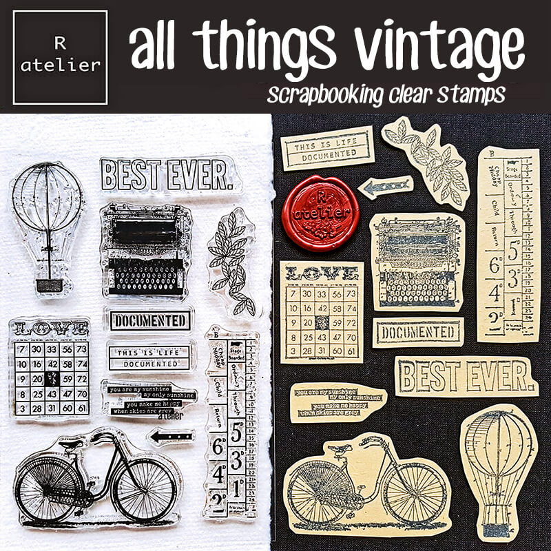 All Things Vintage Series Scrapbooking Clear Stamps