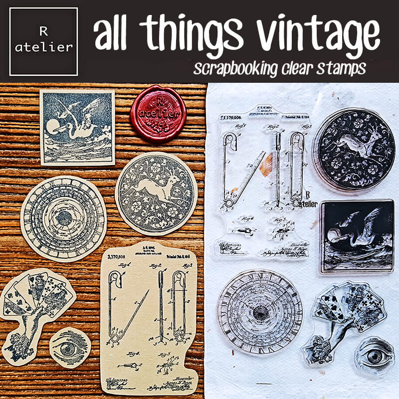 All Things Vintage Series Scrapbooking Clear Stamps