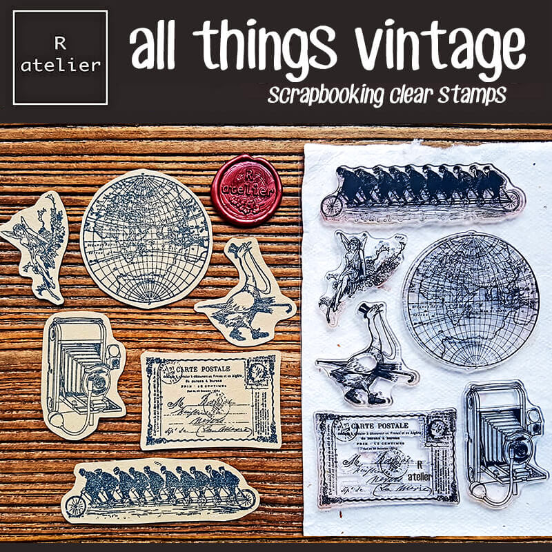 All Things Vintage Series Scrapbooking Clear Stamps