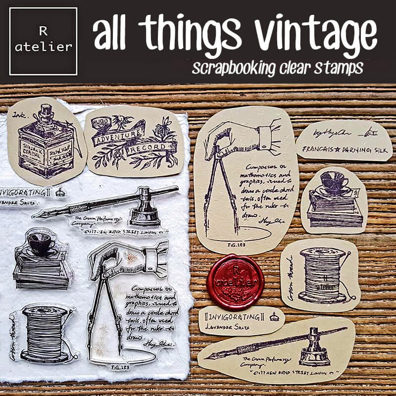 All Things Vintage Series Scrapbooking Clear Stamps