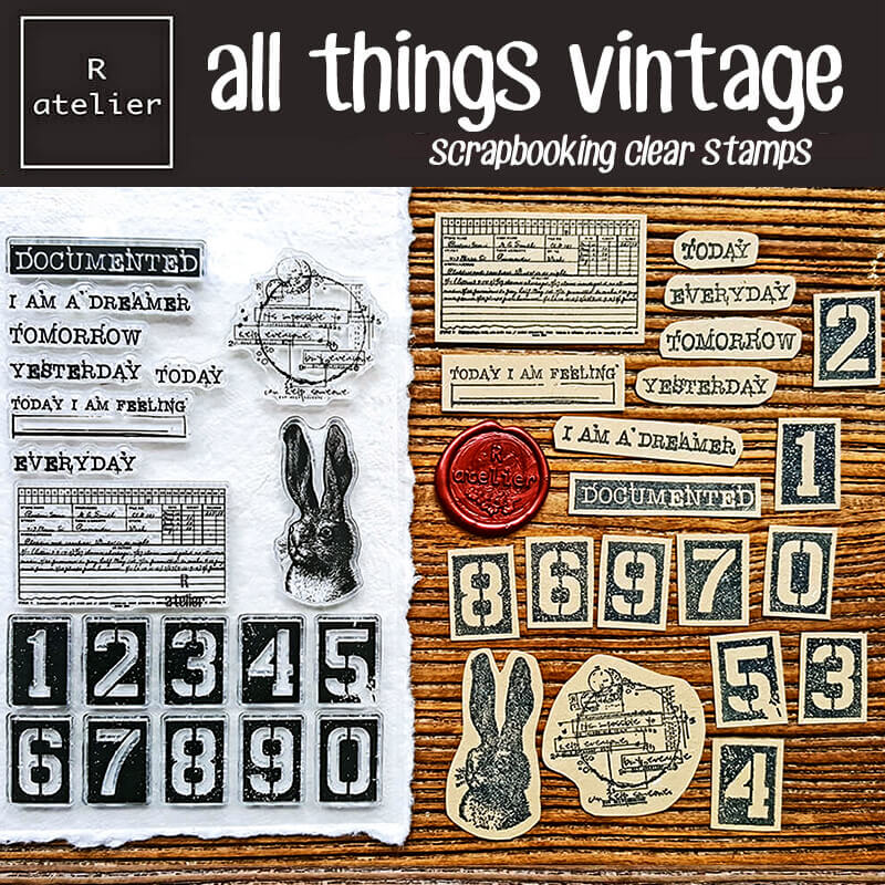 All Things Vintage Series Scrapbooking Clear Stamps