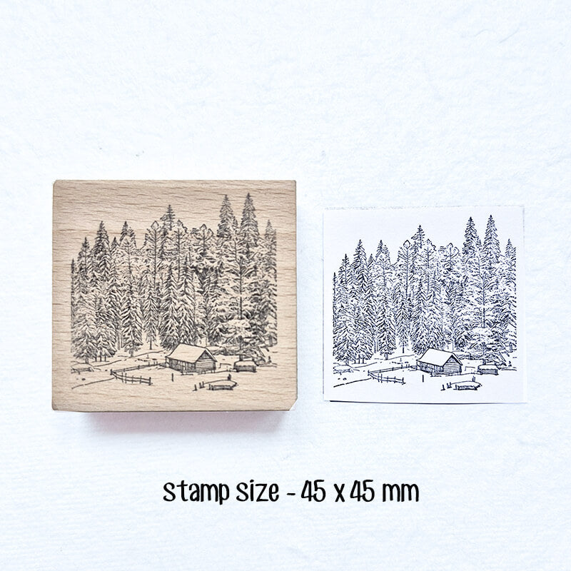 Wanderlust Alpine Mountain Hiking Travelogue (2) Scrapbooking Wooden Stamp