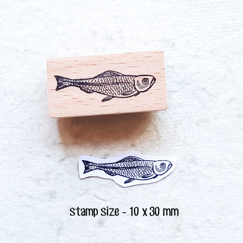 Ocean Saltwater Fish Scrapbooking Wooden Stamp